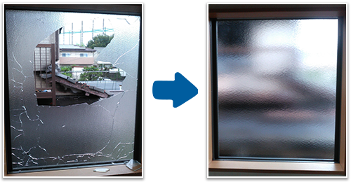 FIX窓のガラス修理