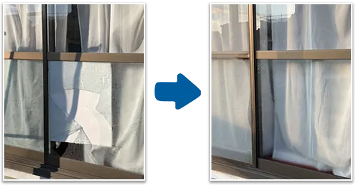 ベランダの窓ガラス修理