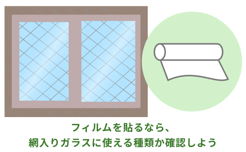 窓にフィルムを貼る時は網入りガラスに使える種類か確認しよう