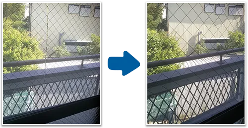 ベランダの窓ガラス修理