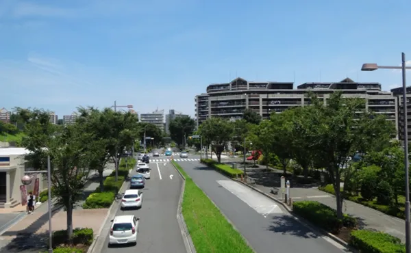 稲城市若葉台の街並み
