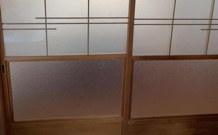 大府市で室内障子ガラス交換